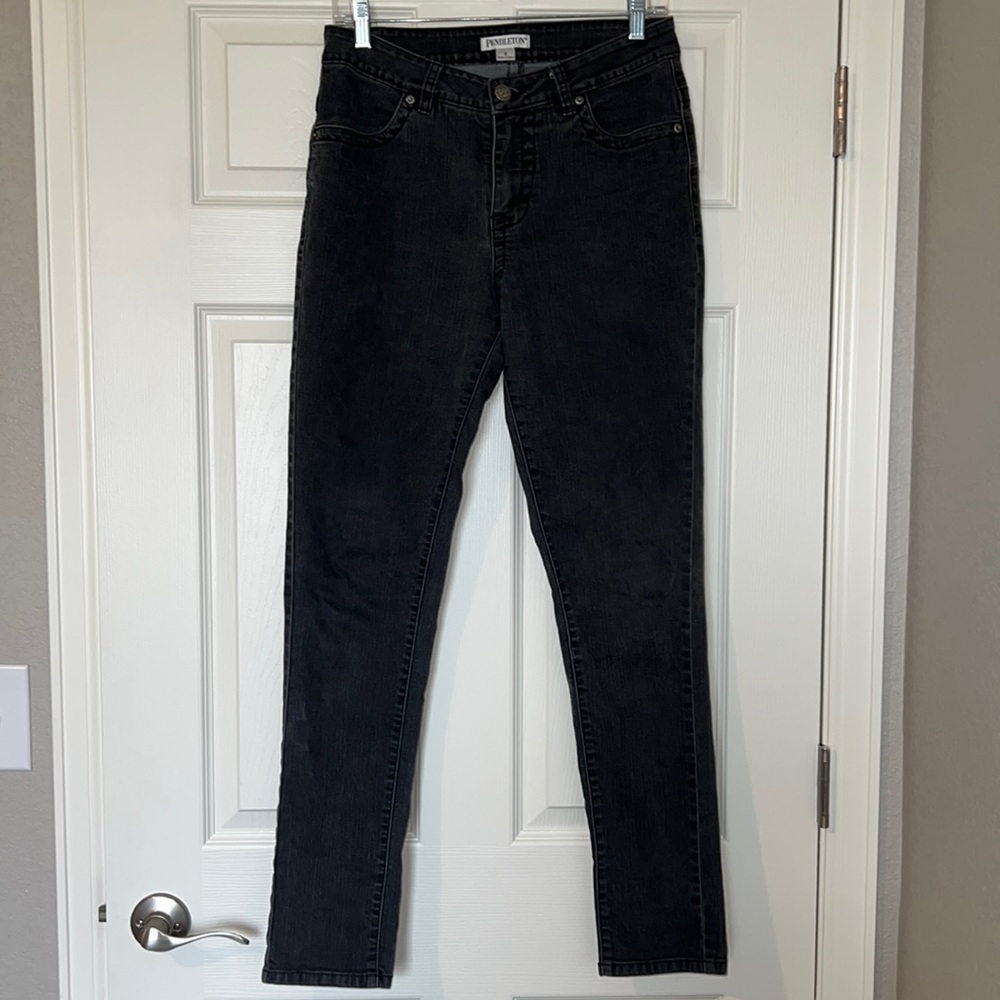 Pendleton Black/Dark Gray Cotton Blend Skinny Jea… - image 1